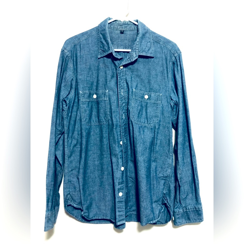Muji blue cotton shirts